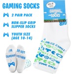 Neuheits-Gaming-Socken für Kinder im 2er-Pack – „Bitte nicht stören, ich spiele“-Multipack für Jungen und Mädchen im Alter von 10–14 Jahren