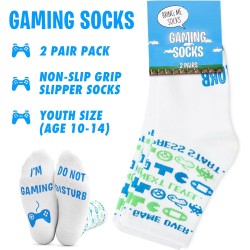 Neuheits-Gaming-Socken für Kinder im 2er-Pack – „Bitte nicht stören, ich spiele“-Multipack für Jungen und Mädchen im Alter von 10–14 Jahren