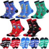 5 Paar lustige Gamer-Socken für Teenager, Jungen, Vater, Sohn, Ehemann, Väter, bitte nicht stören, Spielstart, Strumpffüller, Geburtstag, Valentinstag, Weihnachten