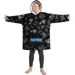 Fortnite-Decke-Hoodie-Geschenke für Jungen und Teenager, übergroßer Fleecepullover mit Sherpa-gefütterter Kapuze, tragbare Decke für Gamer