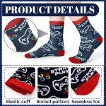 6 Paar lustige, im Dunkeln leuchtende Crew-Socken, Strumpffüller, leuchtende, lustige Socken für Männer und Frauen, Geburtstagsgeschenk