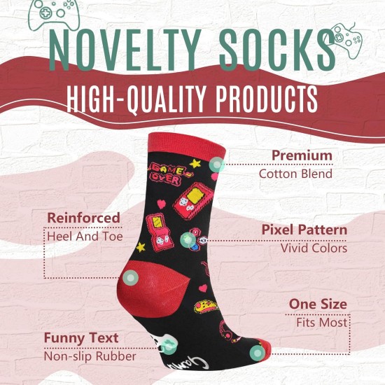 Osterkorbfüller für Teenager, Jungen, Kinder, Männer, lustige Gaming-Socken, Geburtstags-Ostergeschenke für Teenager, Kinder, Männer, Erwachsene, Sohn