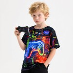 Jungen Mädchen 3D-Grafikdruck Neon Game Shirt Kurzarm Neon Tees Tops Sommer T-Shirts für Jungen Jungen Mädchen 3D-Grafikdruck Neon Game Shirt Kurzarm Neon Tees Tops Sommer T-Shirts für Jungen