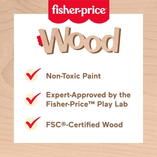 Fisher-Price Holzspielzeug Tiny Garden Caddy, 12-teiliges Set mit Holzwerkzeugen und Pflanzen für Vorschulkinder ab 3 Jahren Fisher-Price Holzspielzeug Tiny Garden Caddy, 12-teiliges Set mit Holzwerkzeugen und Pflanzen für Vorschulkinder ab 3 Jahren