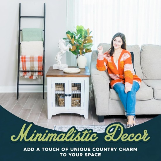 Deckenleiter für Wohn- und Schlafzimmer, 1,52 m, 6 Etagen, an der Wand anlehnbares, hakenfreies Material aus Laminat (schwarz), rustikaler, dekorativer Deckenhalter im Landhausstil, Steppdeckenregal, einfache Montage