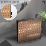 Sharper Image LED-Wort-Digitaluhr, 7,75 Zoll, Kupfer-Finish, leuchtende Schreibtisch- und Wanduhr, moderne Zeitanzeige, Regal- oder Wanddekoration für Heimbüro, Wohnzimmer, Küche und Schlafzimmer, Einweihungsgeschenk