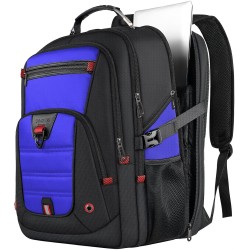 Z-MGKISS Gaming Laptop Travel Backpack Fits 18.4"-19" Laptops, Extra Large TSA Carry On Bag, College Business Work Mens Backpack, Blue