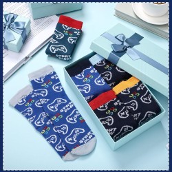 6 Paar lustige, im Dunkeln leuchtende Crew-Socken, Strumpffüller, leuchtende, lustige Socken für Männer und Frauen, Geburtstagsgeschenk