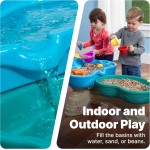Schritt 2 Spill & Splash Seaway-Wassertisch für Kinder, zweistufiger Wasser-Sensortisch für Kinder im Freien mit Regenschirm, ab 1,5 Jahren, 11-teiliges Wasserspielzeugzubehör Schritt 2 Spill & Splash Seaway-Wassertisch für Kinder, zweistufiger Wasser-Sensortisch für Kinder im Freien mit Regenschirm, ab 1,5 Jahren, 11-teiliges Wasserspielzeugzubehör
