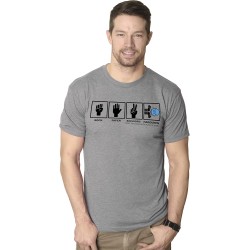 Herren Rock Paper Scissors Hadouken T-Shirt Lustiges Video-Gamer-Nerdy-Grafik-T-Shirt