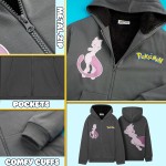 Pokemon Sherpa-Fleece-Hoodie für Jungen, Teenager, Alter 7–14, Kapuzen-Sweatshirt mit Reißverschluss, warme Hoodies, Anime-Geschenke für Jungen Pokemon Sherpa-Fleece-Hoodie für Jungen, Teenager, Alter 7–14, Kapuzen-Sweatshirt mit Reißverschluss, warme Hoodies, Anime-Geschenke für Jungen