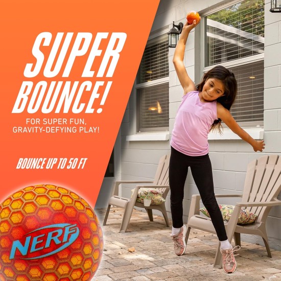 NERF Super High Bounce Ball – 2 Bälle im Lieferumfang enthalten – langlebig und leicht für Spaß im Innen- und Außenbereich NERF Super High Bounce Ball – 2 Bälle im Lieferumfang enthalten – langlebig und leicht für Spaß im Innen- und Außenbereich