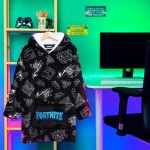 Fortnite-Decke-Hoodie-Geschenke für Jungen und Teenager, übergroßer Fleecepullover mit Sherpa-gefütterter Kapuze, tragbare Decke für Gamer